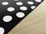 Painted White Dots on Black | Classroom Rug | Schoolgirl Style
