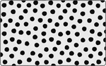 Painted Black Dots on White Classroom Rug by Flagship