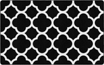 Black and White Quatrefoil Classroom Rug by Flagship