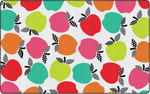 Colorful Apples on White Classroom Rug by Flagship