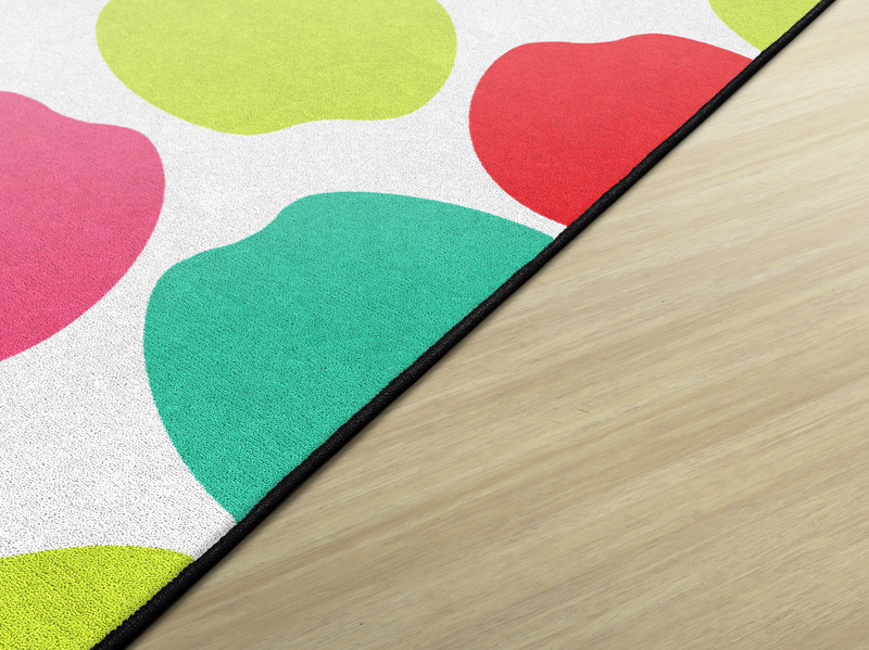 Colorful Apples on White | Classroom Rug | Schoolgirl Style
