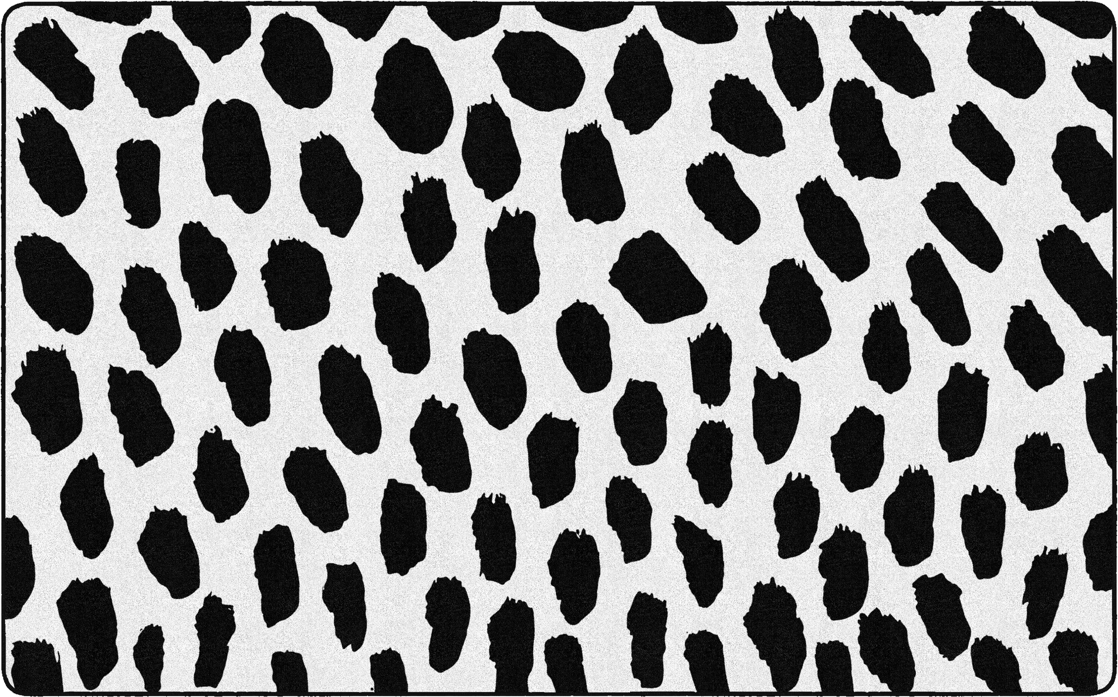 Black and White Safari Dot Classroom Rug by Flagship