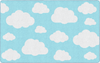 Schoolgirl Style - Clouds on Blue Area Rug