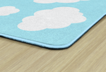 Schoolgirl Style - Clouds on Blue Area Rug