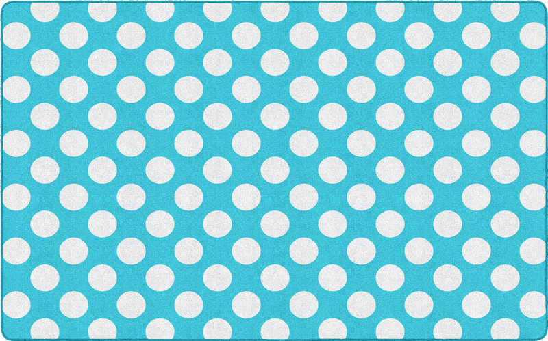 Schoolgirl Style - Ocean Spray Polka Dot Area Rug