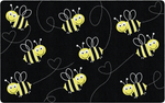 Bees on Black Classroom Rug by Flagship