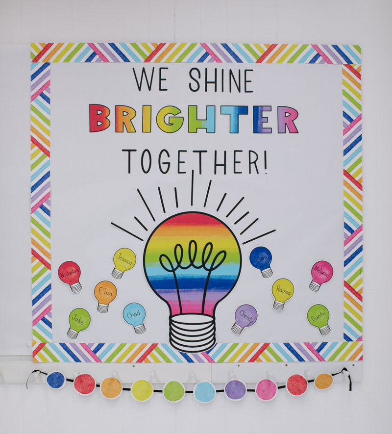 "Shine Brighter" Door Decor | Light Bulb Moments | UPRINT | Schoolgirl Style