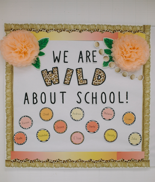 "WILD About School" Door Decor|Neutral| Simply Safari|UPRINT|Schoolgirl Style