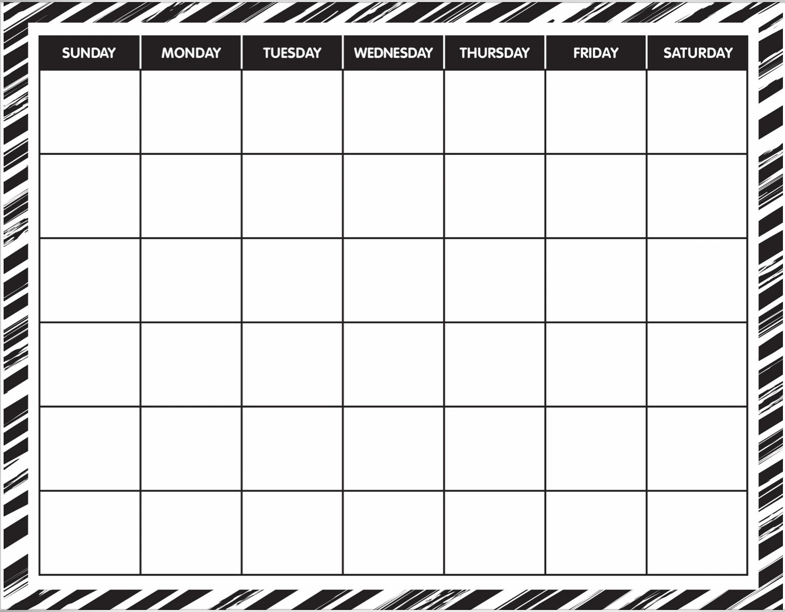 Black And White Printable Calender Black And White Printable Calender