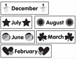 Calendar | Just Teach Black and White  | UPRINT | Schoolgirl Style