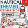 Nautical Classroom Décor | Coastal Ocean Theme Classroom | Watercolor Decor
