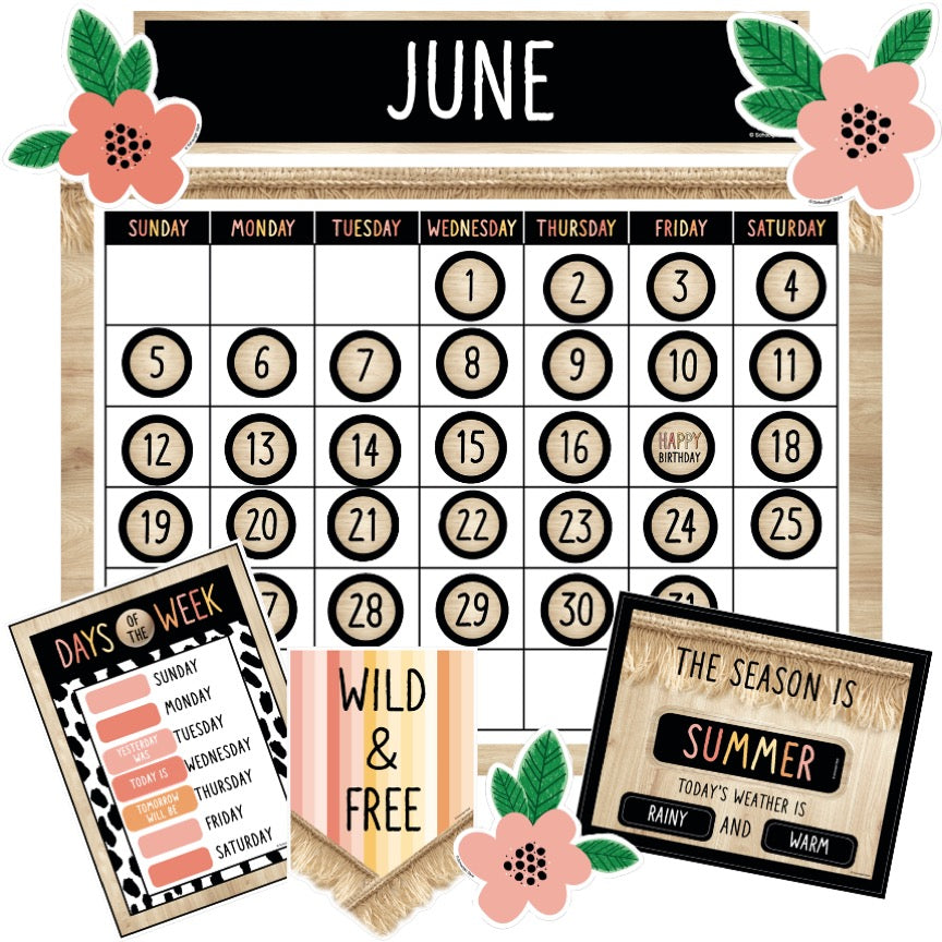 Calendar Bulletin Board Set|Neutral|Schoolgirl Style calendar-bulletin-board-set-neutral-schoolgirl-style