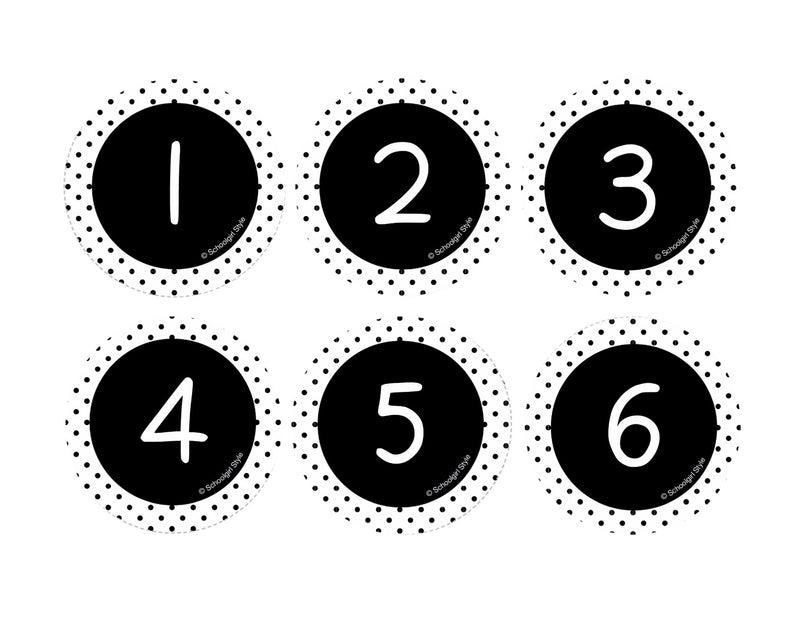 Number Circles Mini Cutout Busy Bees by UPRINT