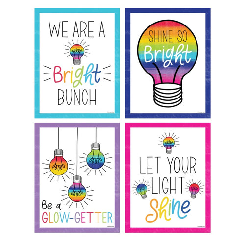 Mini Poster Set | Classroom Posters | Light Bulb Moments | Schoolgirl Style