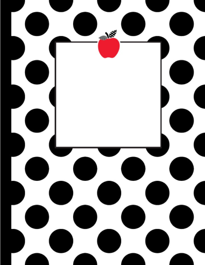 Binder Covers & Spines | Black, White and Stylish Brights | UPRINT | Schoolgirl Style