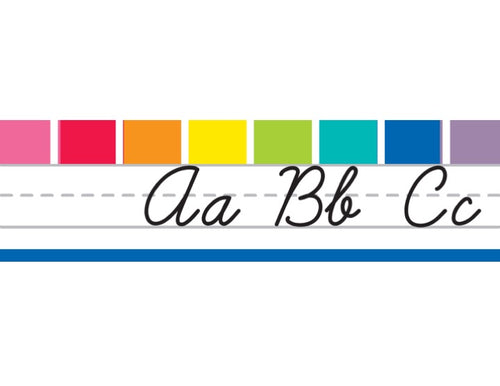 Rainbow Cursive Alphabet Line | Hello Sunshine | UPRINT | Schoolgirl Style