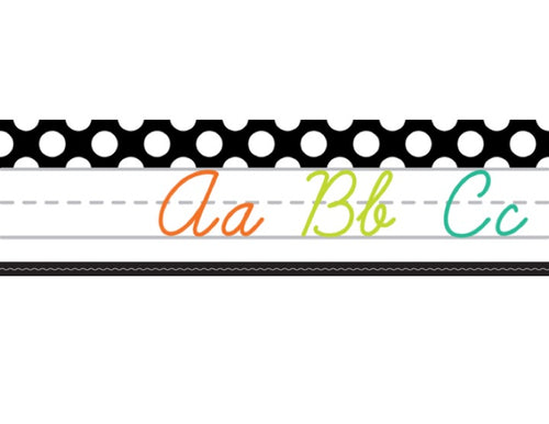 Alphabet Line Cursive (Black) | Black, White and Stylish Brights | UPRINT | Schoolgirl Style