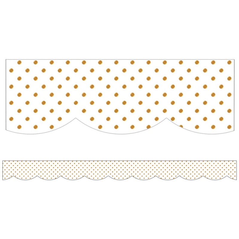 Polka Dot Felt, White with Gold Dots – Benzie Design