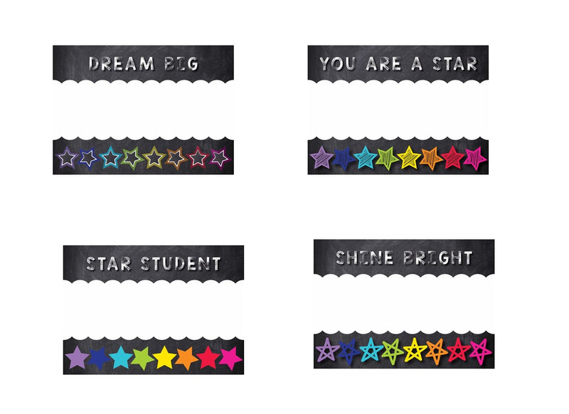 Name Tag Pack | Colorful Classroom Decor | Twinkle Twinkle You're a Star! | UPRINT | Schoolgirl Style