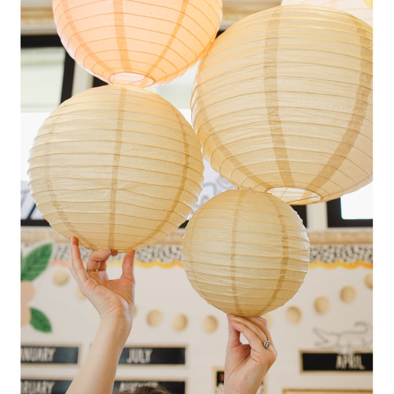 Craft Paper Lanterns | Classroom Decor Set | Perfect Shade of Brown |  Schoolgirl Style