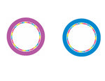Neon 4 In Round Labels Just Teach by UPRINT
