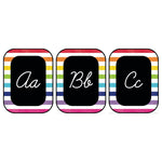 Striped Alphabet Cards | Rainbow Classroom Decor |  Light Bulb Moments  | UPRINT | Schoolgirl Style