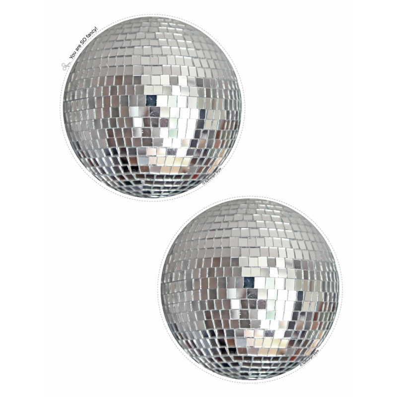 Merry and Bright Disco Ball Cut-Outs by UPRINT
