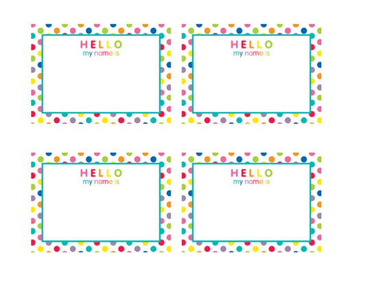 Nametags | Just Teach Rainbow | UPRINT | Schoolgirl Style