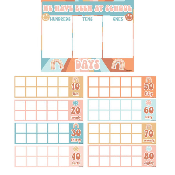 Days in School Set | Retro Classroom Decor | Schoolgirl Style