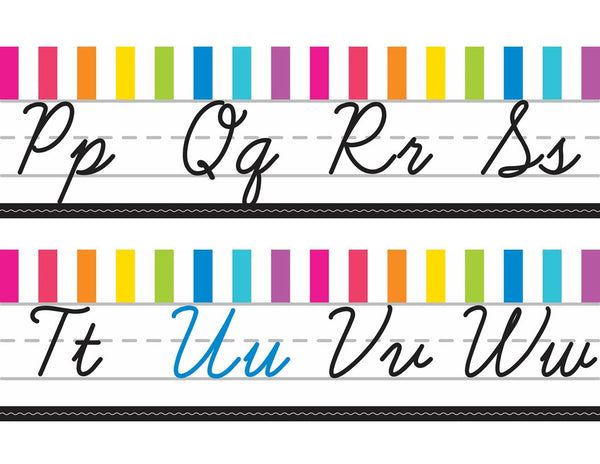 NEON Alphabet Line Cursive | Just Teach | Schoolgirl Style