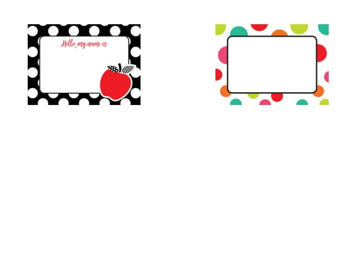 Name Tags | Black, White and Stylish Brights  | UPRINT | Schoolgirl Style