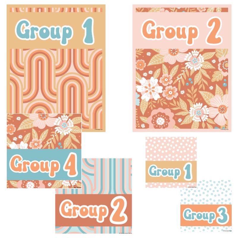 Group Organizer Set | Retro Classroom Decor | Good Vibes | UPRINT | Schoolgirl Style