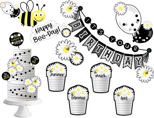 Birthday Bulletin Board Set Busy Bees by UPRINT
