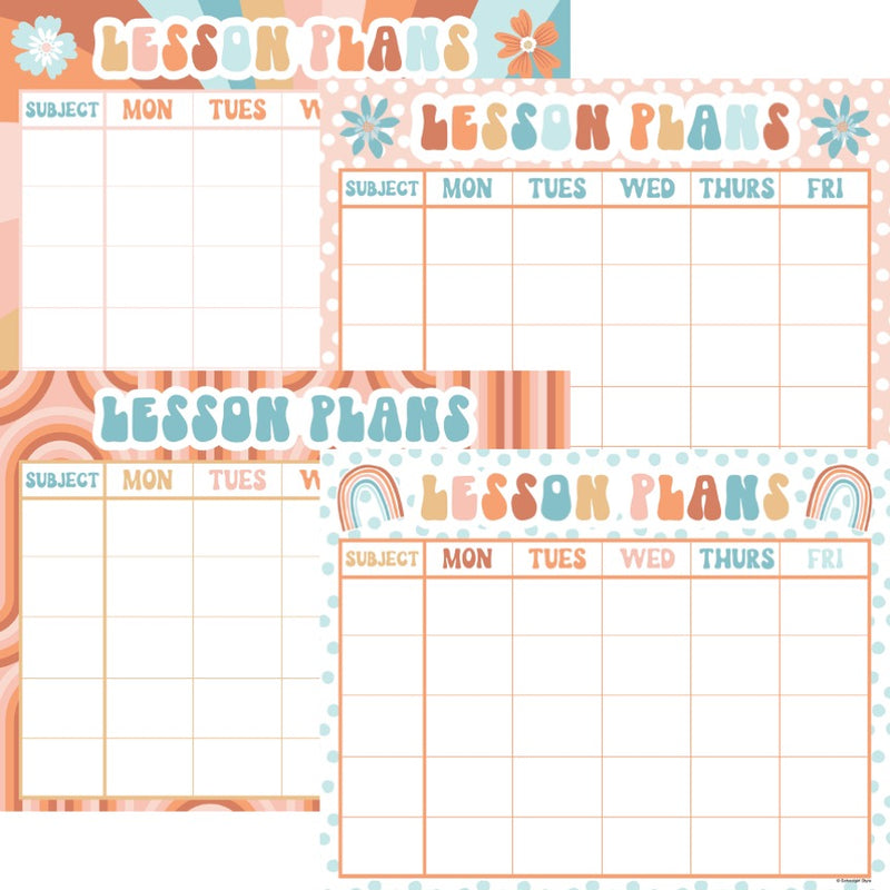 Lesson Plan Templates | Retro Classroom Decor | Schoolgirl Style