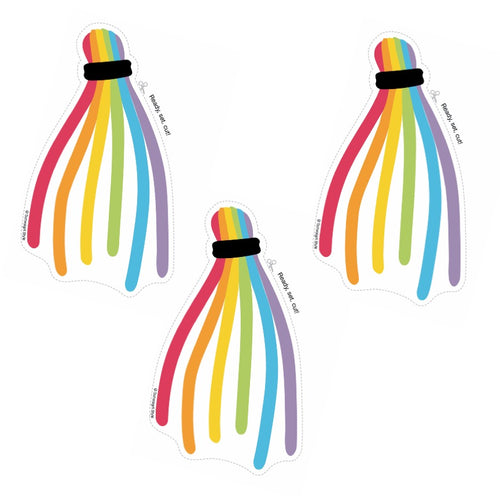 Light Bulb Moments Crisscross Striped Rainbow Border