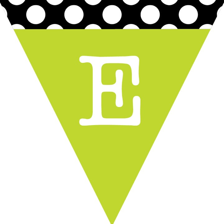 Pennant Banner | Black, White and Stylish Brights | UPRINT | Schoolgirl Style