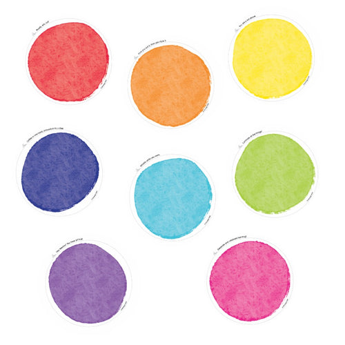 Light Bulb Moments Watercolor Painted Dot Cut-Outs by UPRINT