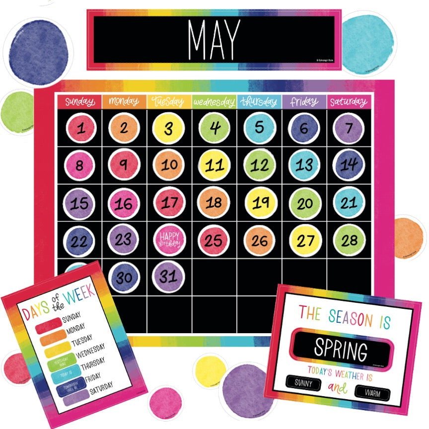 Calendar Bulletin Board Setschoolgirl Style 4114