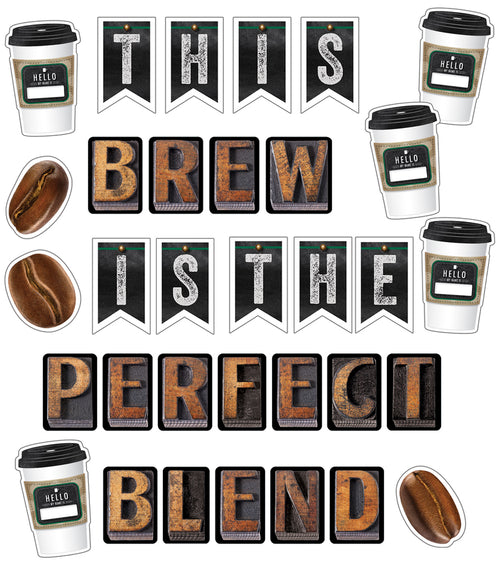 Industrial Cafe 'This Brew is the Perfect Blend' Bulletin Board Set bt CDE