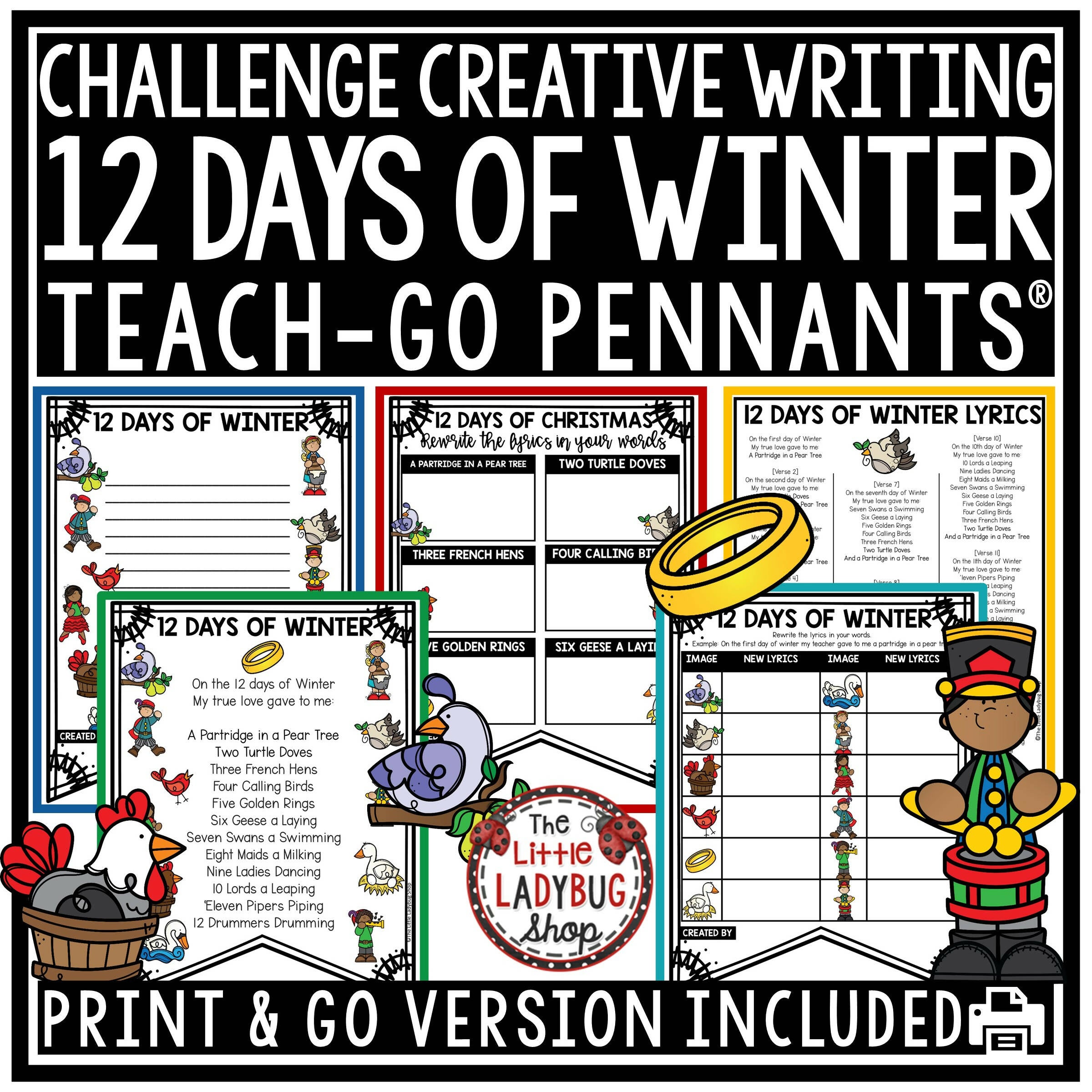 12 Days Of Christmas Creative Writing Activity – Schoolgirl Style