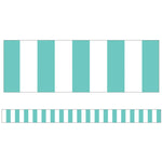 Turquoise Stripe Classroom Bulletin Board Border by CDE