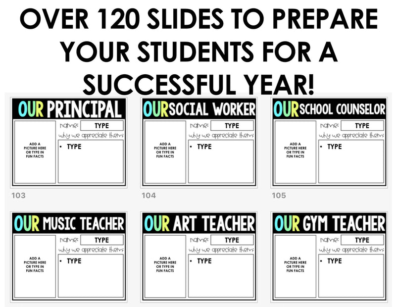First Days Slideshow | Printable Classroom Resource | Miss West Best