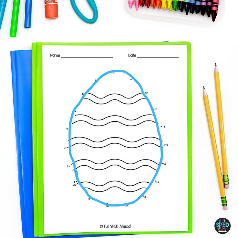 Dot to Dot Easter Holiday Worksheets Leisure Center Special Education