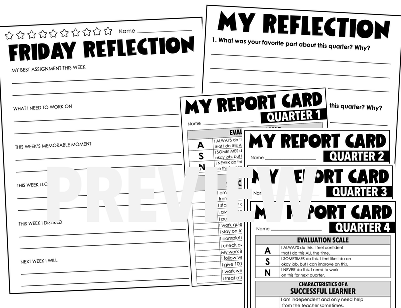 Student Data Traditional Grading + Standards-Based | Printable Classroom Resource | Miss West Best