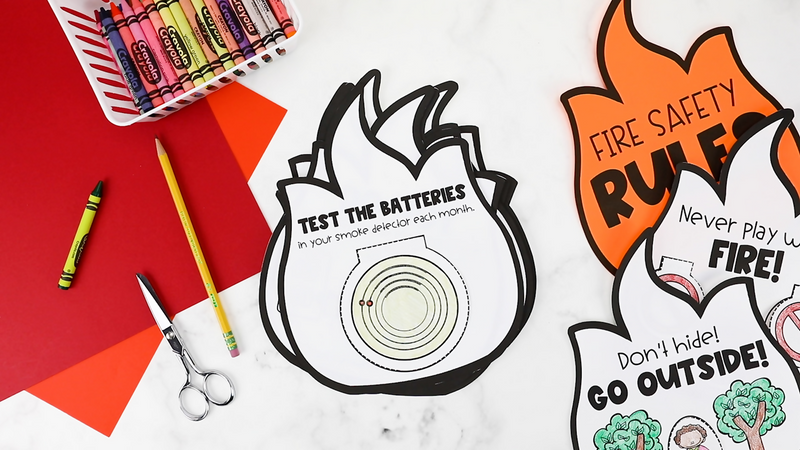 Fire Safety Week Bundle Fire Safety Crafts | Printable Classroom Resource | One Sharp Bunch