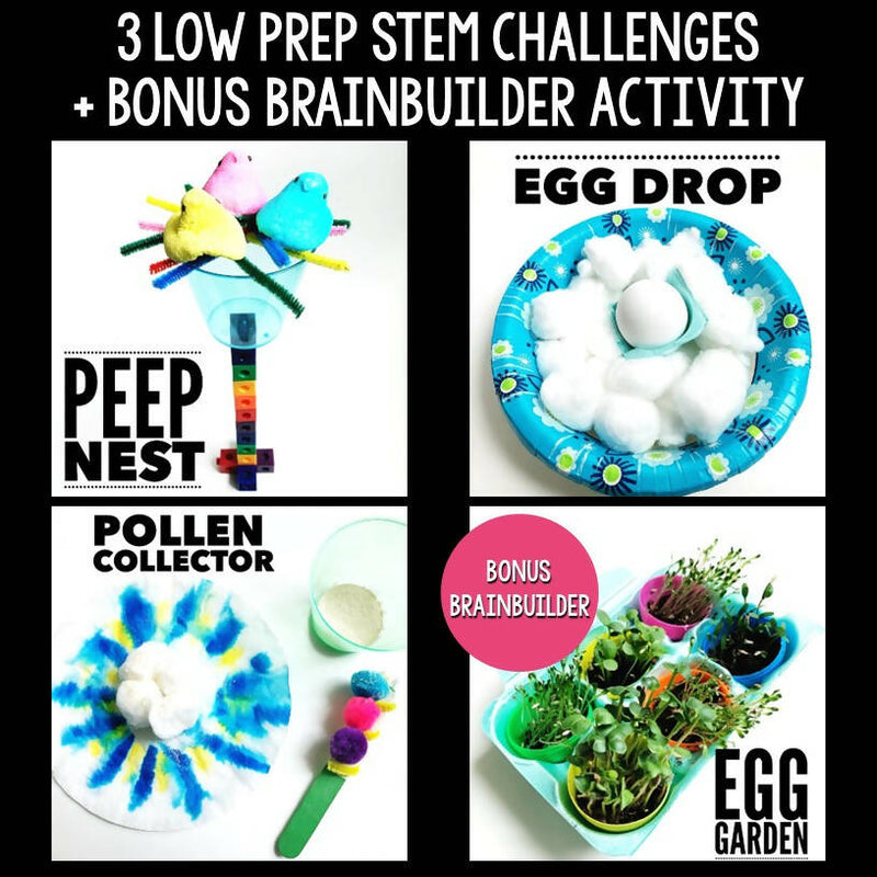 Easter and Spring STEM Challenges and Activities for April | Printable Classroom Resource | Teach Outside the Box- Brooke Brown