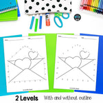 Dot to Dot Valentine's Day Tracing Worksheets | Leisure Centers | Special Education | Printable Teacher Resources | Full SPED Ahead
