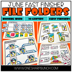 June Fast Finishers File Folders by One Sharp Bunch