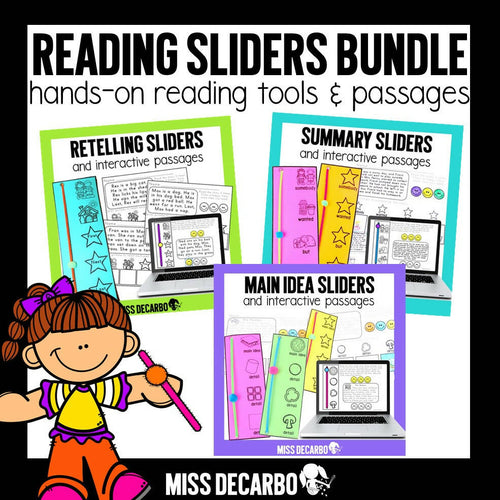 Reading Sliders Bundle | Printable Classroom Resource | Miss DeCarbo
