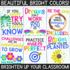 Motivational Posters Bright Rainbow Classroom Decor Growth Mindset Posters